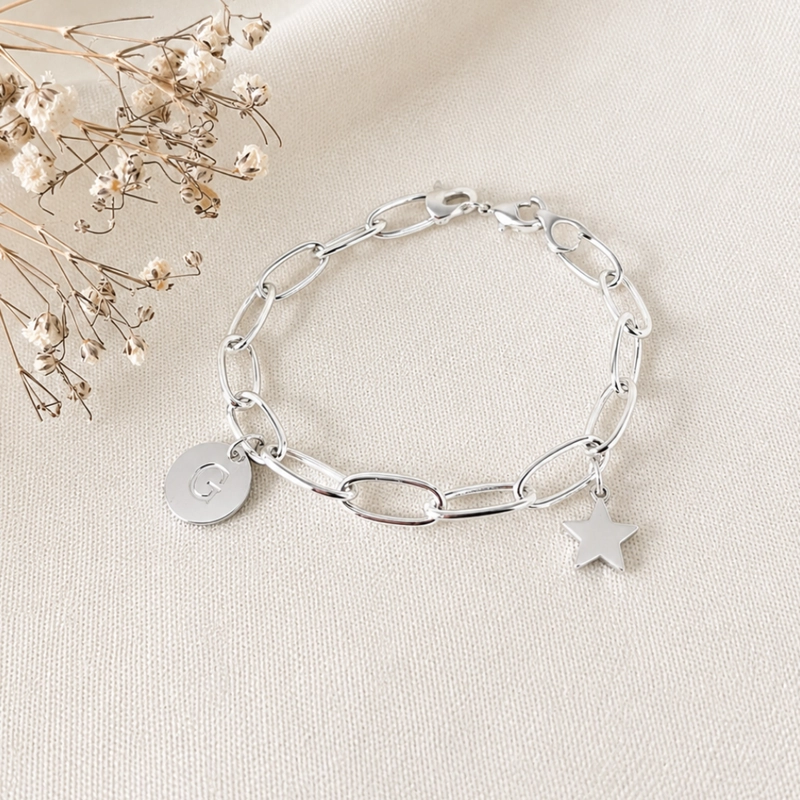 PULSERA PLATA BENDITO AMOR PERSONALIZADA - 1
