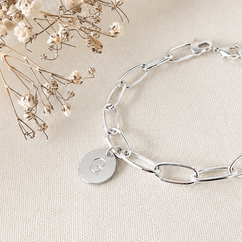 PULSERA PLATA BENDITO AMOR PERSONALIZADA - 2