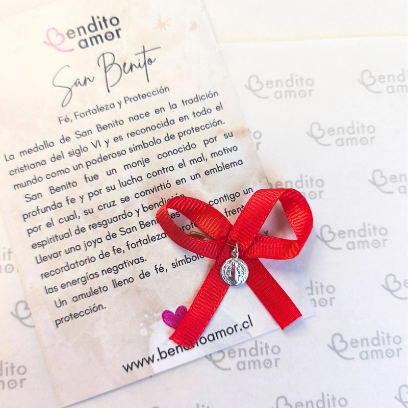 PRENDEDOR SAN BENITO CINTA ROJA – PROTECCION DESDE EL PRIMER DIA - 1