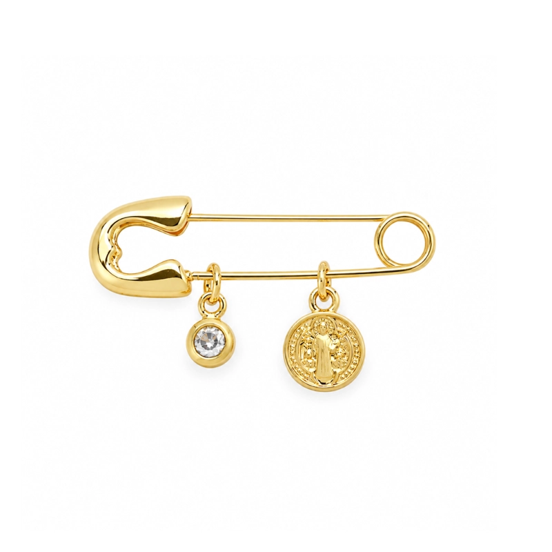 PRENDEDOR PROTECCION ORO SAN BENITO - 1