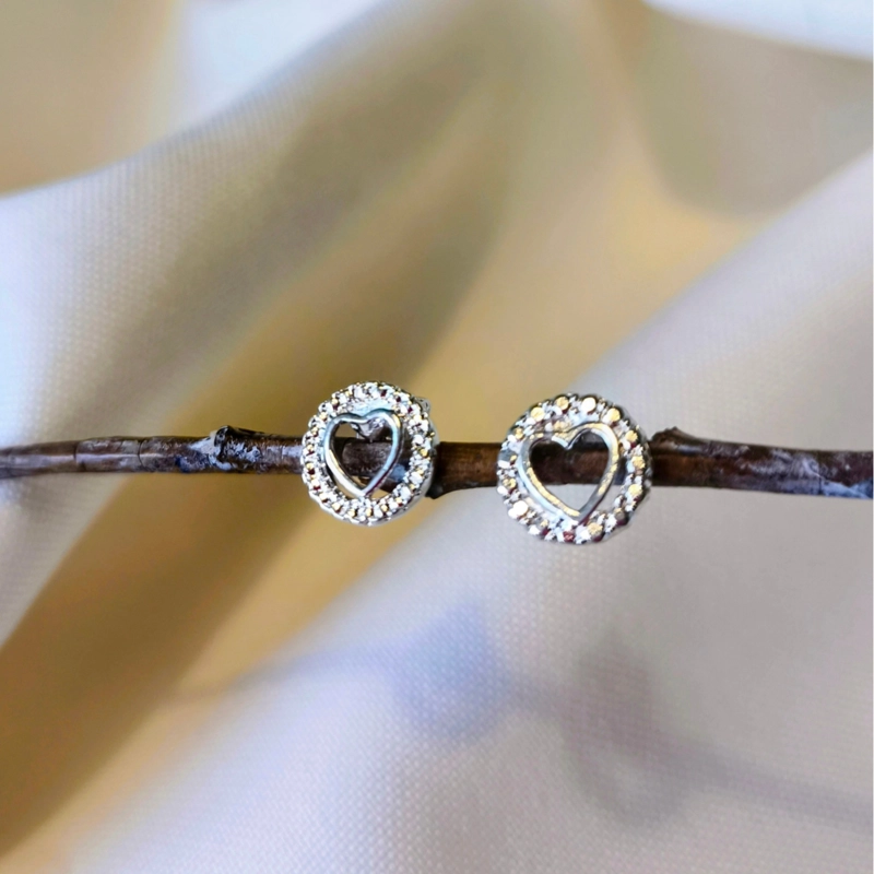 AROS CORAZON MANDALA PLATA - 1