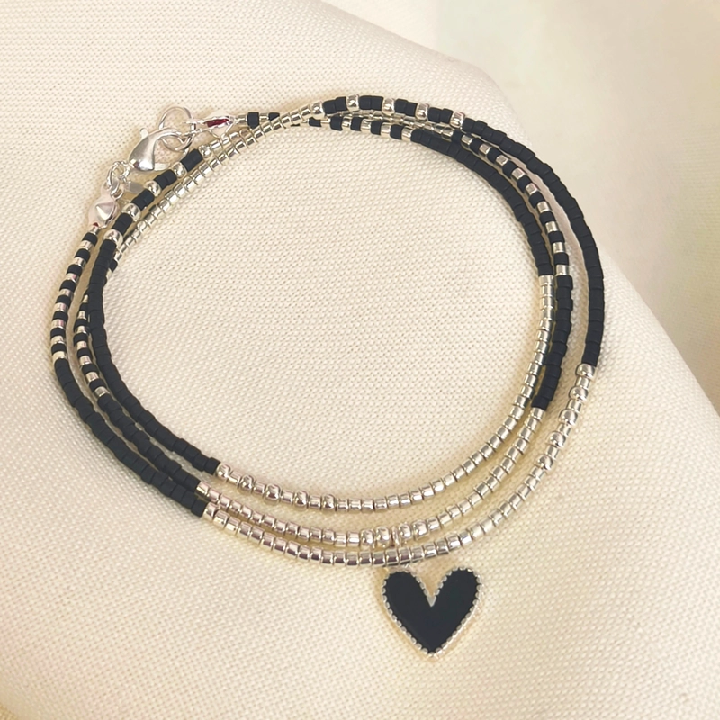 MAXI PULSERA AMOR PROPIO- CORAZON PLATA - 2