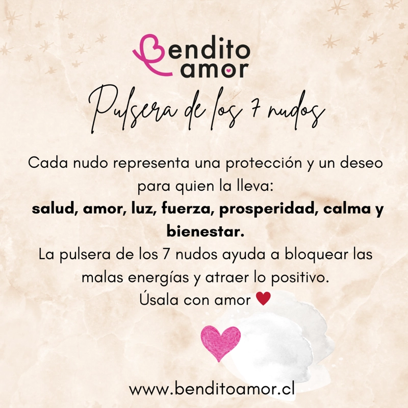 PULSERA DE HILO NEGRO AJUSTABLE – 7 NUDOS DE PROTECCION - 4