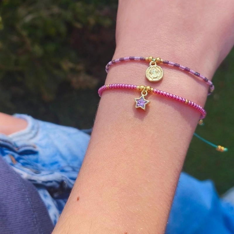PULSERA DE PROTECCION INFANTIL CON MEDALLA DE SAN BENITO | PROTECCION Y AMOR PARA LAS MAS PEQUEÑAS - 2