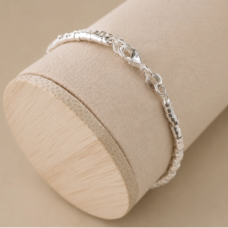 PULSERA DE MOSTACILLAS DE PLATA 925 | ELEGANCIA PARA TODOS LOS DIAS - 1