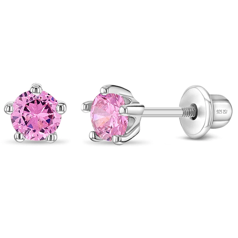 AROS CIRCON ROSADO DE PLATA 925 CERTIFICADA | BRILLO DELICADO PARA CADA DIA | IN SEASON JEWELRY - 1