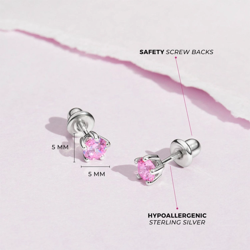 AROS CIRCON ROSADO DE PLATA 925 CERTIFICADA | BRILLO DELICADO PARA CADA DIA | IN SEASON JEWELRY - 2
