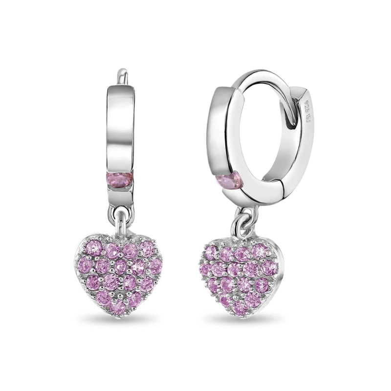 AROS INFANTILES CORAZON CON CIRCONES PLATA 925 – IN SEASON JEWELRY - 1