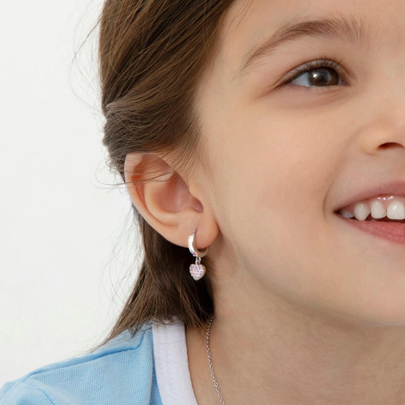 AROS INFANTILES CORAZON CON CIRCONES PLATA 925 – IN SEASON JEWELRY - 4
