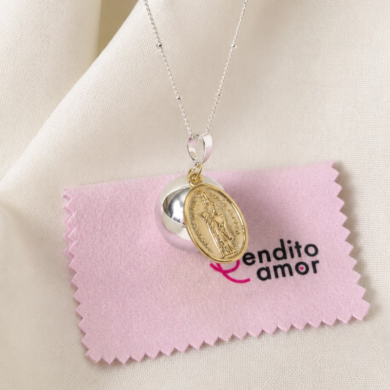 LLAMADOR DE ANGELES DE LA FERTILIDAD — VIRGEN DE LA DULCE ESPERA | CADENA 110 CM - 1