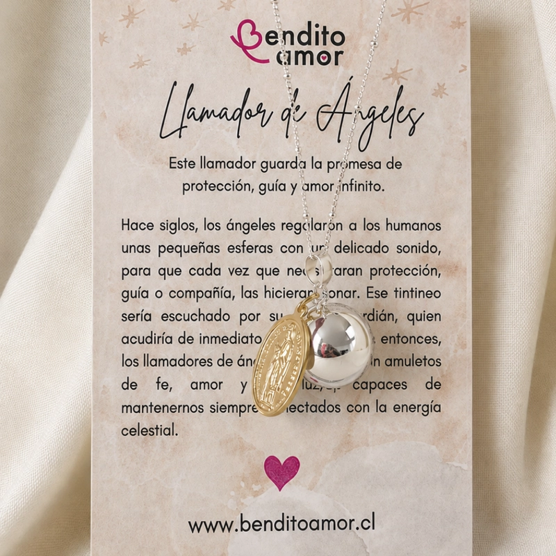 LLAMADOR DE ANGELES DE LA FERTILIDAD — VIRGEN DE LA DULCE ESPERA | CADENA 110 CM - 2