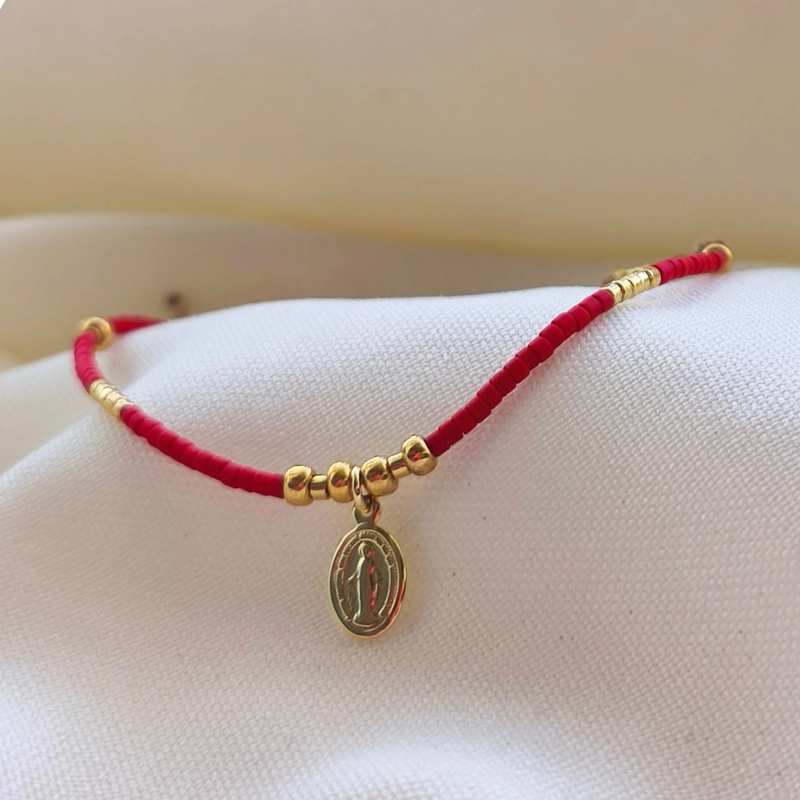 PULSERA ROJA VIRGEN MILAGROSA - 2