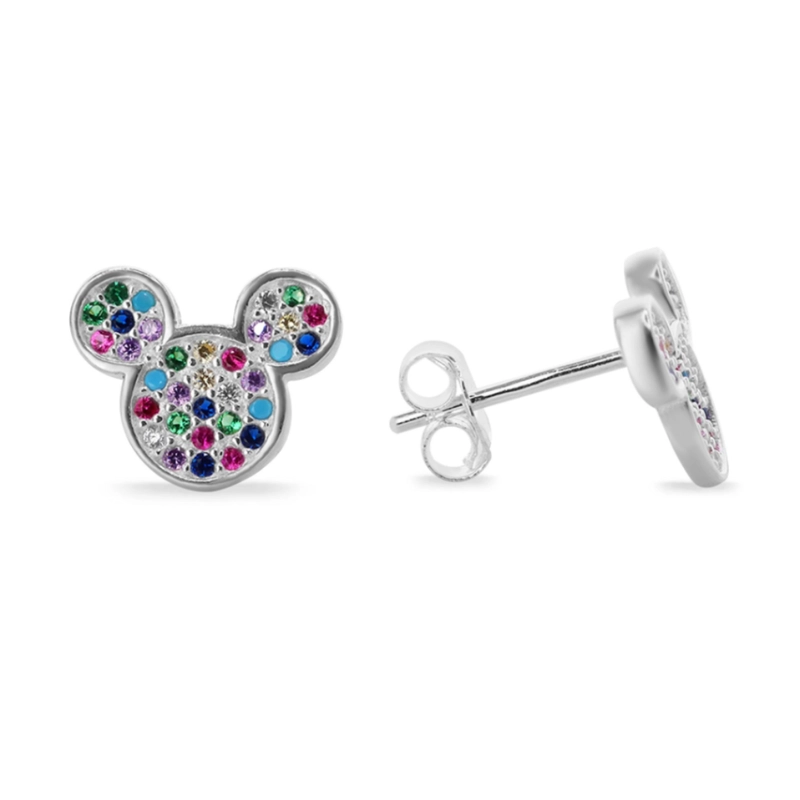 AROS DE PLATA 925 MINNIE CON CIRCONES DE COLORES – LA PRIMERA JOYA DE VERDAD PARA ELLA - 2