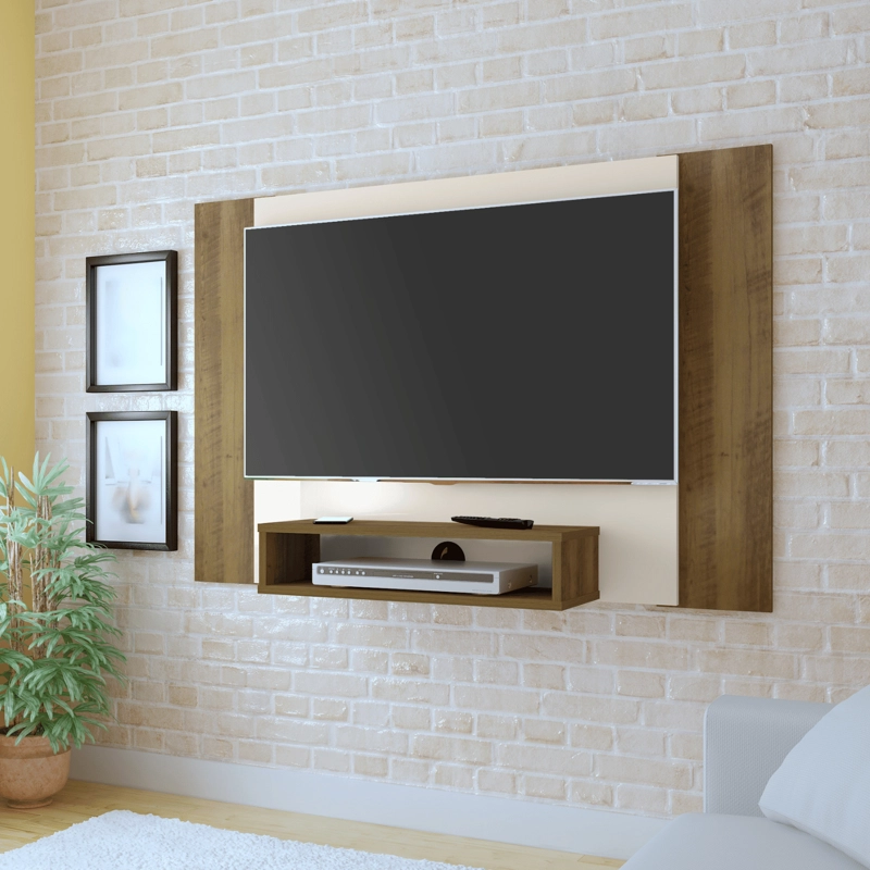 Panel TV Hasta 47 Pulgadas 120x80x23 cm Blanco Pino - TV Cine - 1