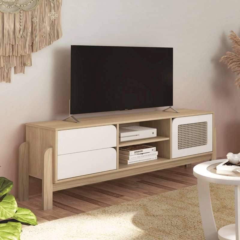 RACK TV EXIT NATURE 65" CAFÉ 160 cm - 1