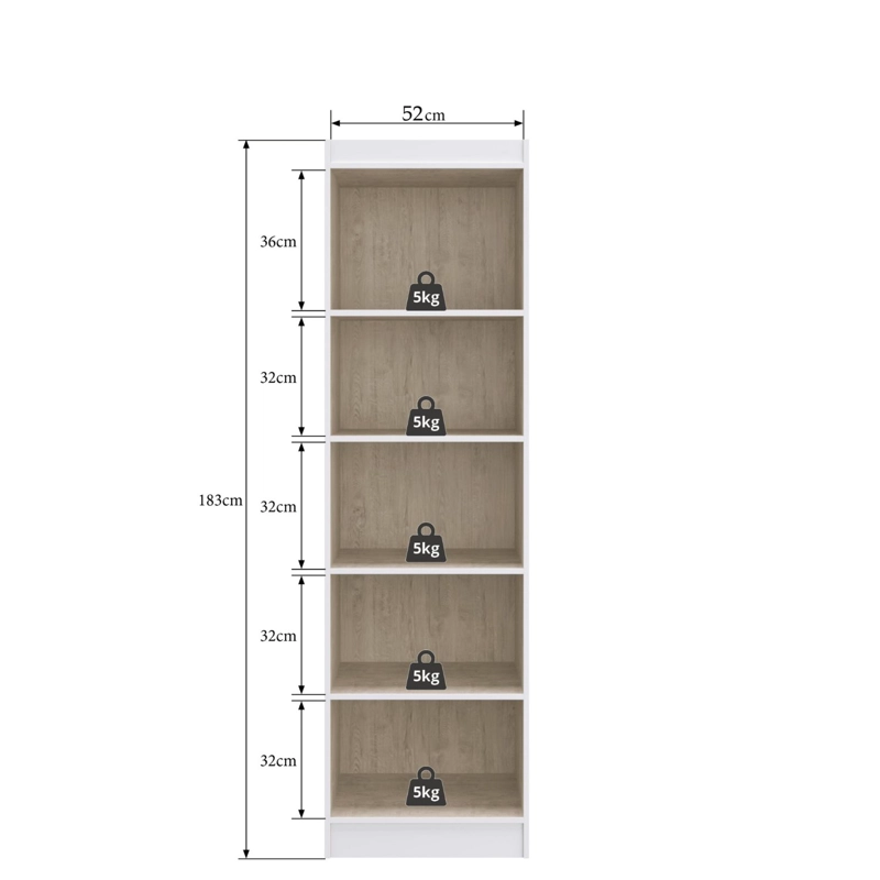 CLOSET EXIT MULTIUSO 2 PUERTAS 4 REPISAS BLANCO - 5
