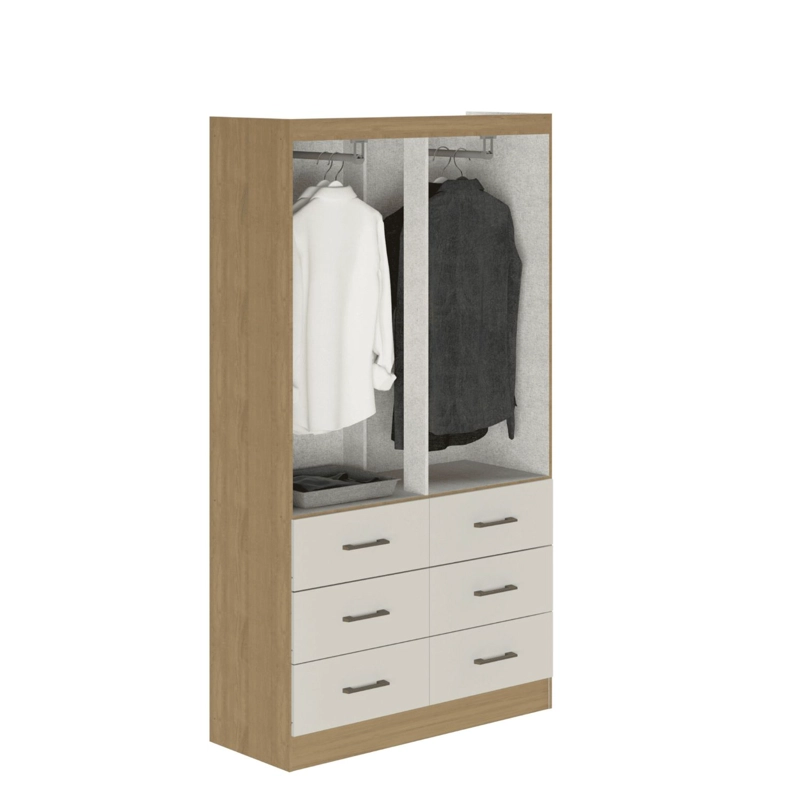CLOSET EXIT 4 PUERTAS 6 CAJONES CAFE /BEIGE - 4
