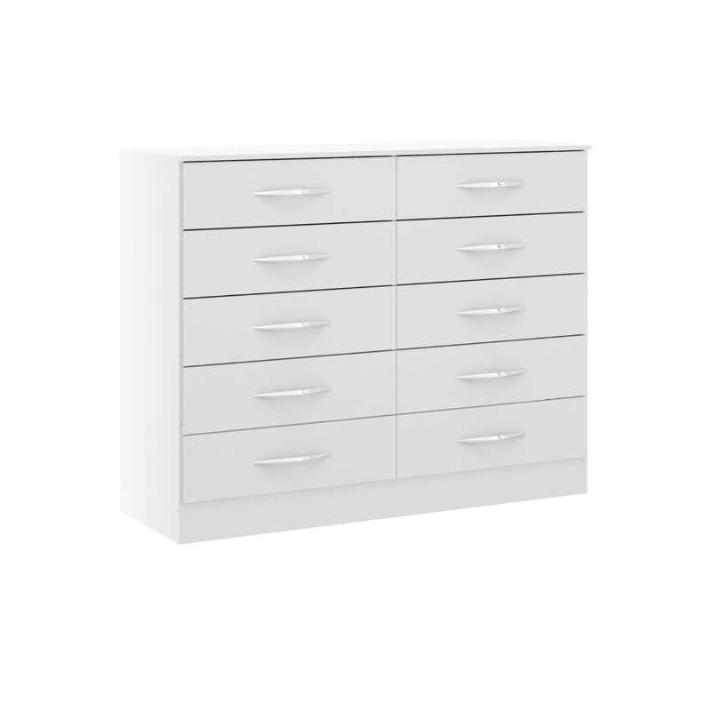 COMODA 10 CAJONES 117X92X40 CM BLANCO - 5