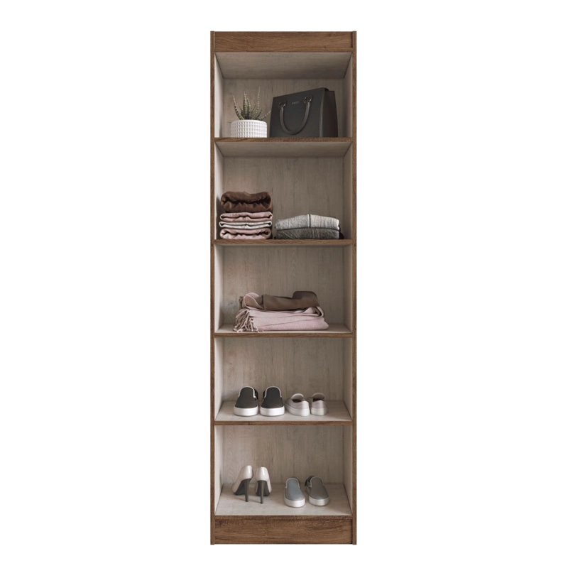 CLOSET EXIT MULTIUSO 2 PUERTAS 4 REPISAS CAFE - 4