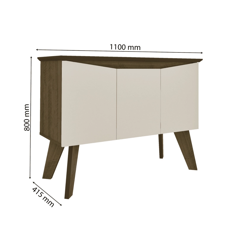 BUFFET OASIS 3 PUERTAS 110CM BEIGE/PINO - 6