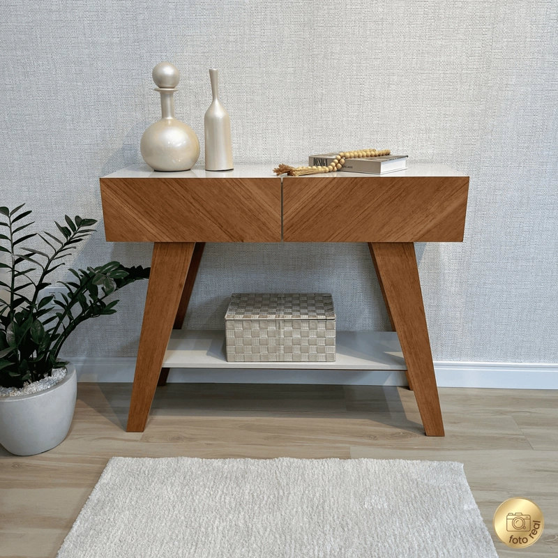 APARADOR ARRIMO MALIBU CEREZO/OFF WHITE 100 X 33,5 X80 CM - 2
