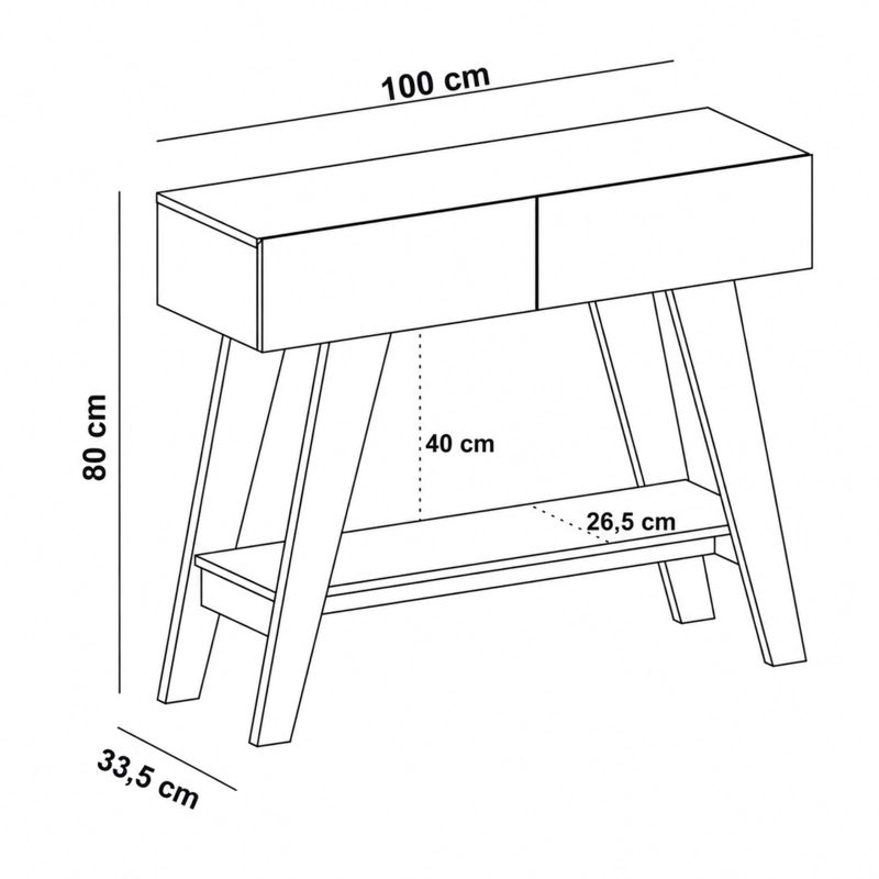 APARADOR ARRIMO MALIBU CEREZO/OFF WHITE 100 X 33,5 X80 CM - 3