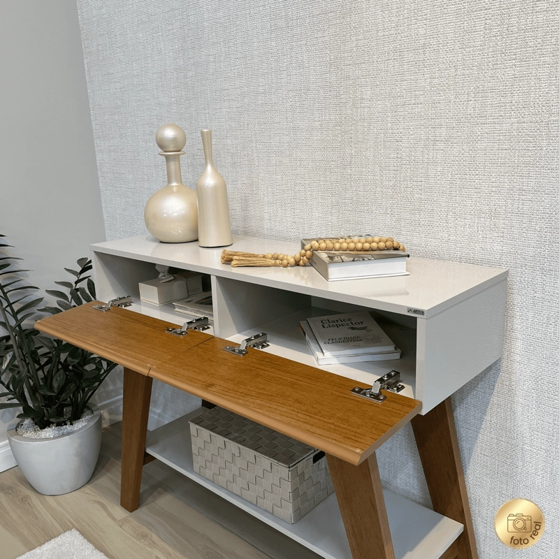 APARADOR ARRIMO MALIBU CEREZO/OFF WHITE 100 X 33,5 X80 CM - 4