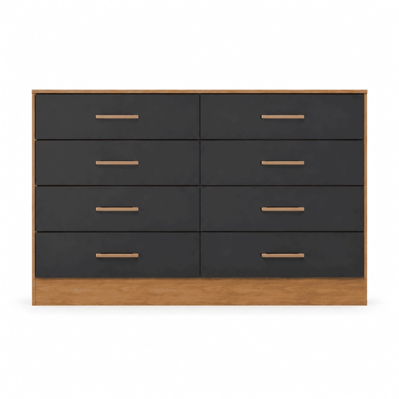 COMODA 8 CAJONES CAFE /NEGRO - 5