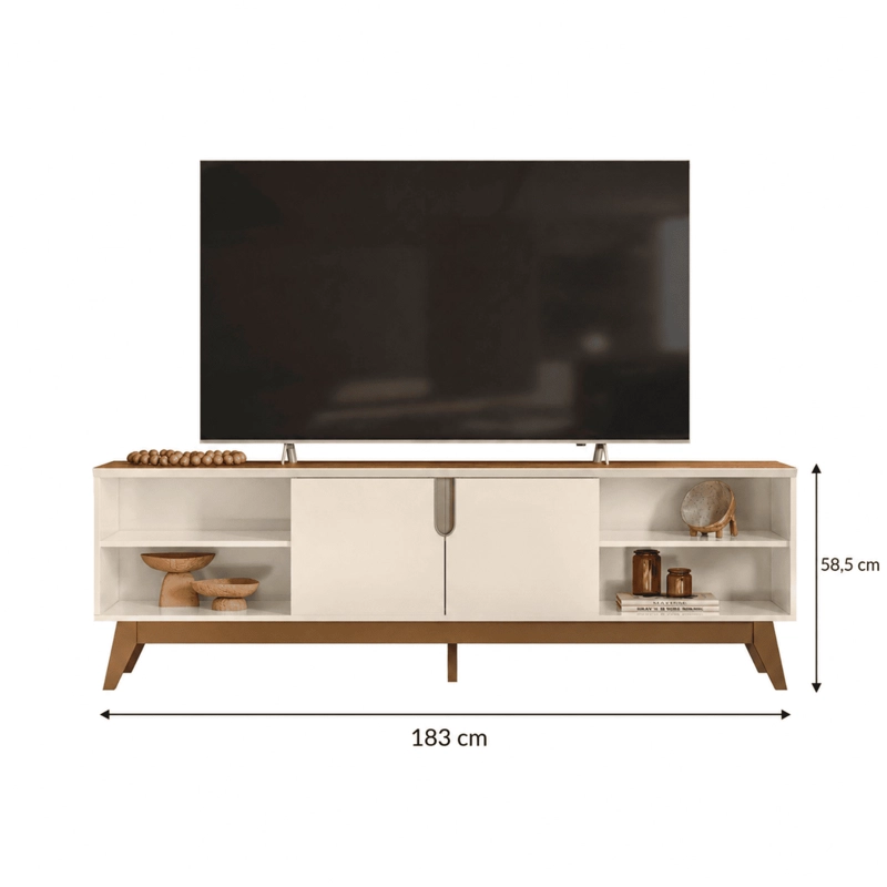 RACK TV HASTA 75 PULGADAS 183X58X37 CM BEIGE - CAMPINAS - 4