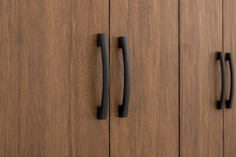 CLOSET MULTIUSO 4 PUERTAS 8 REPISAS 175X92X32 CM CAFE - 3