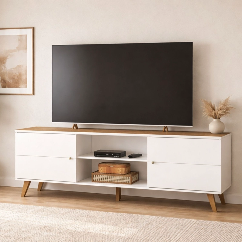 RACK TV HASTA 75 PULGADAS 180X64X38 CM BEIGE - ARACAJU - 1