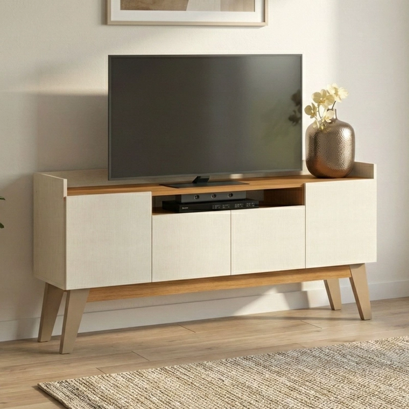 RACK TV HASTA 70 PULGADAS 169X63X38 CM BEIGE - FLORENCIA - 1
