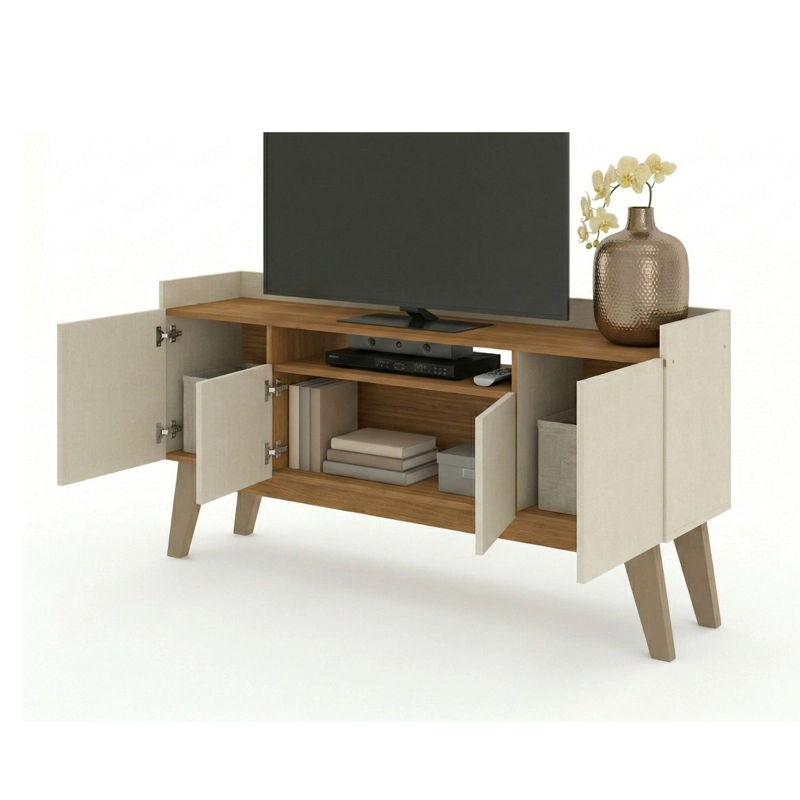 RACK TV HASTA 70 PULGADAS 169X63X38 CM BEIGE - FLORENCIA - 2