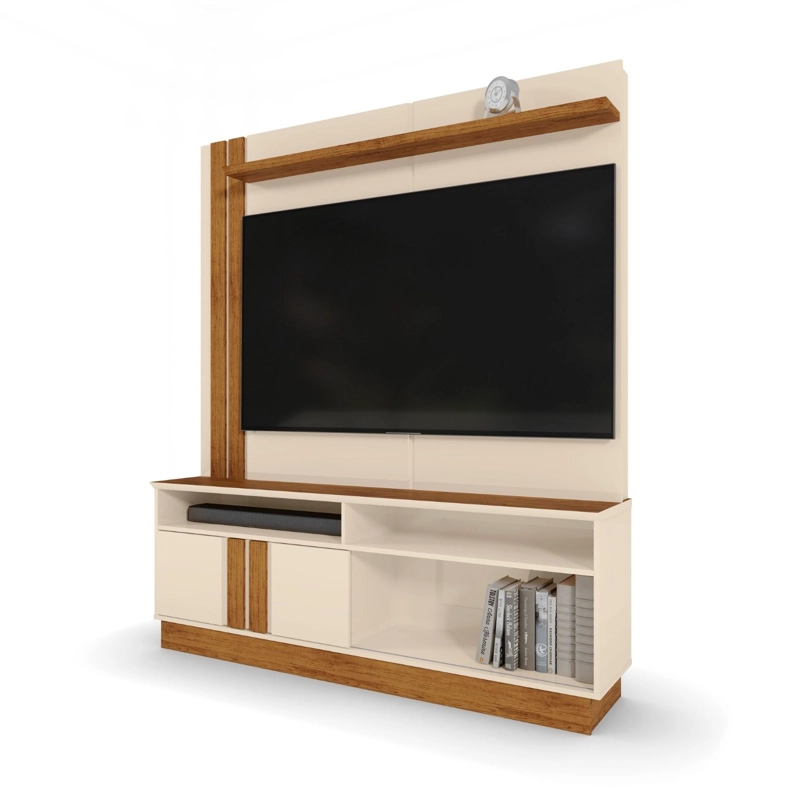 ESTANTE TV HASTA 60 PULGADAS 160X180X36 CM BEIGE - FORTALEZA - 2