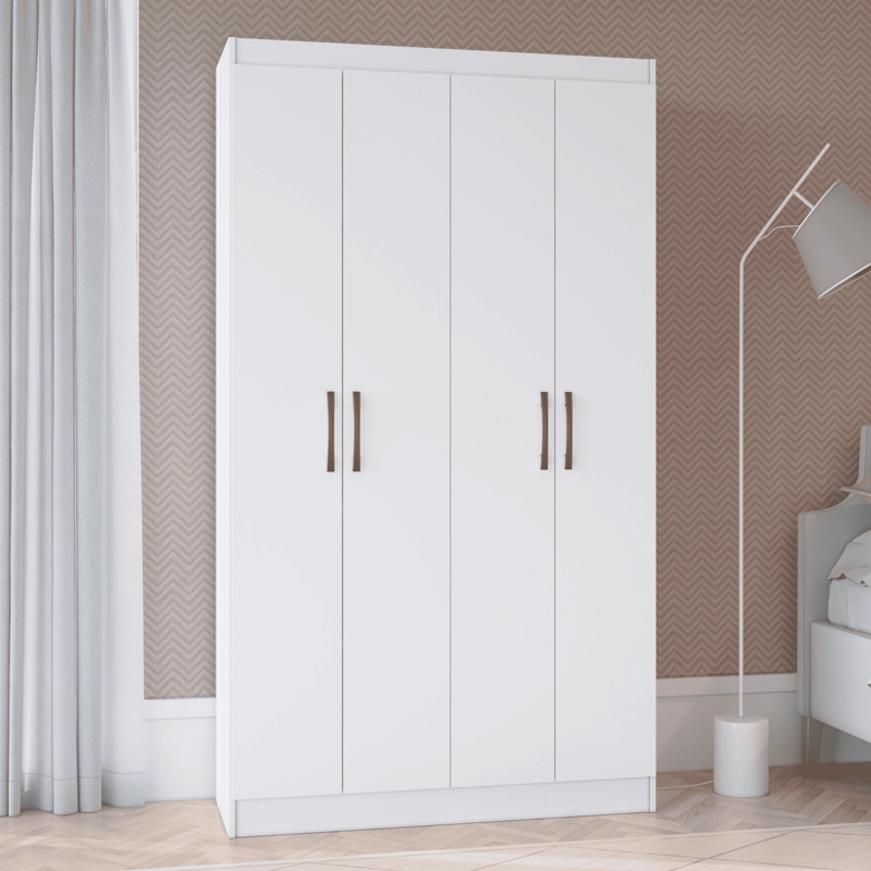Closet Multiuso 4 Puertas 8 Repisas Blanco 175x92x32 - 1