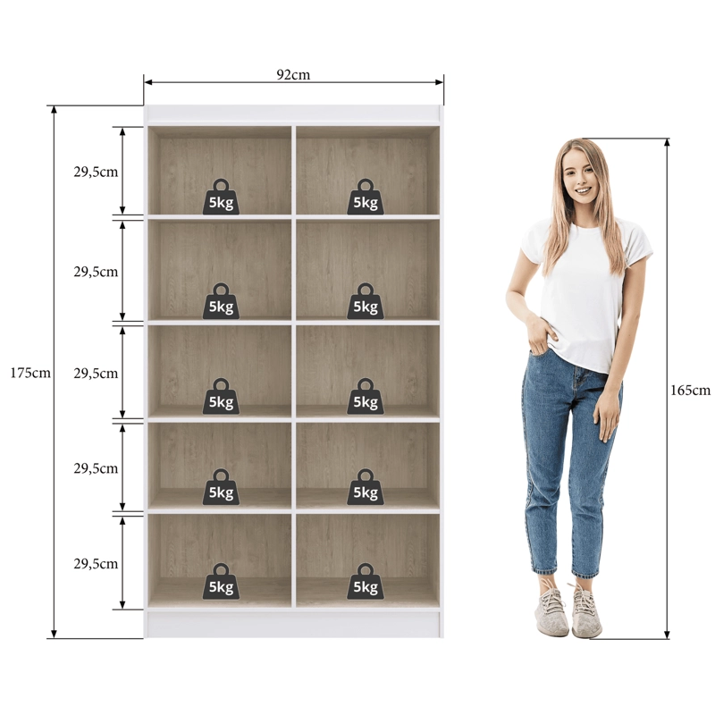 Closet Multiuso 4 Puertas 8 Repisas Blanco 175x92x32 - 3
