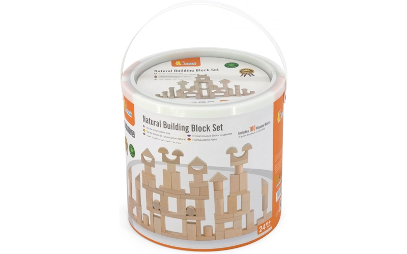 BLOQUES MADERA NATURAL 100 PZ - 1