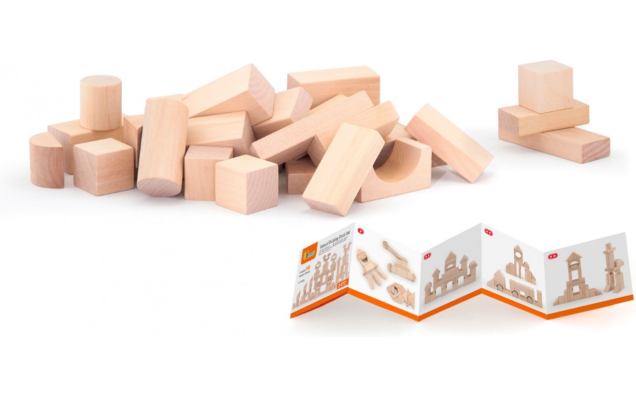 BLOQUES MADERA NATURAL 100 PZ - 2