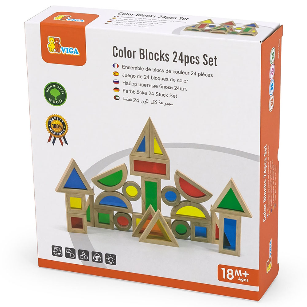 BLOQUES MADERA VENTANAS COLOR 16 PZ - 2