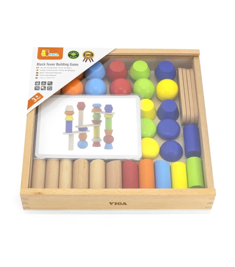 JUEGO CONSTRUCCION BLOQUES MADERA - 1