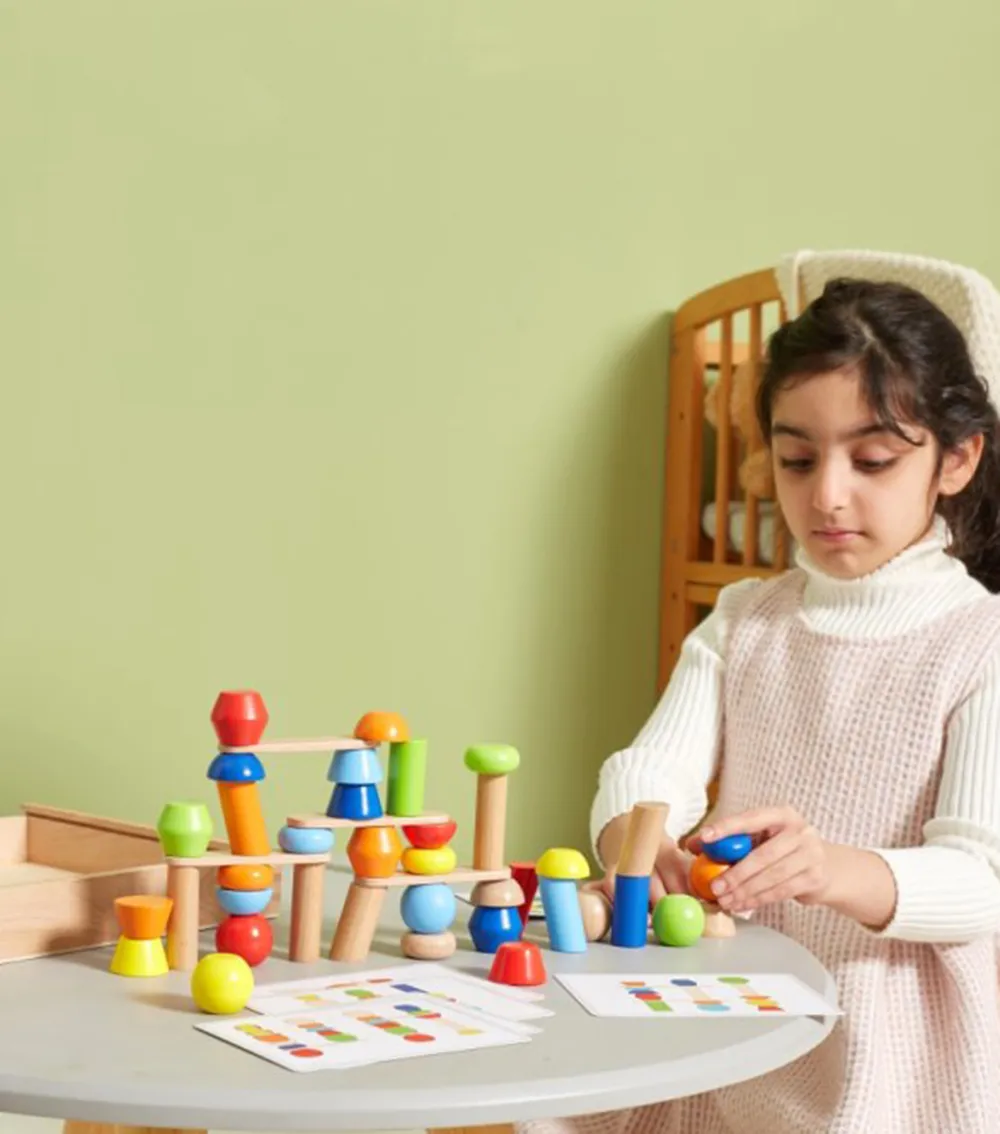 JUEGO CONSTRUCCION BLOQUES MADERA - 4