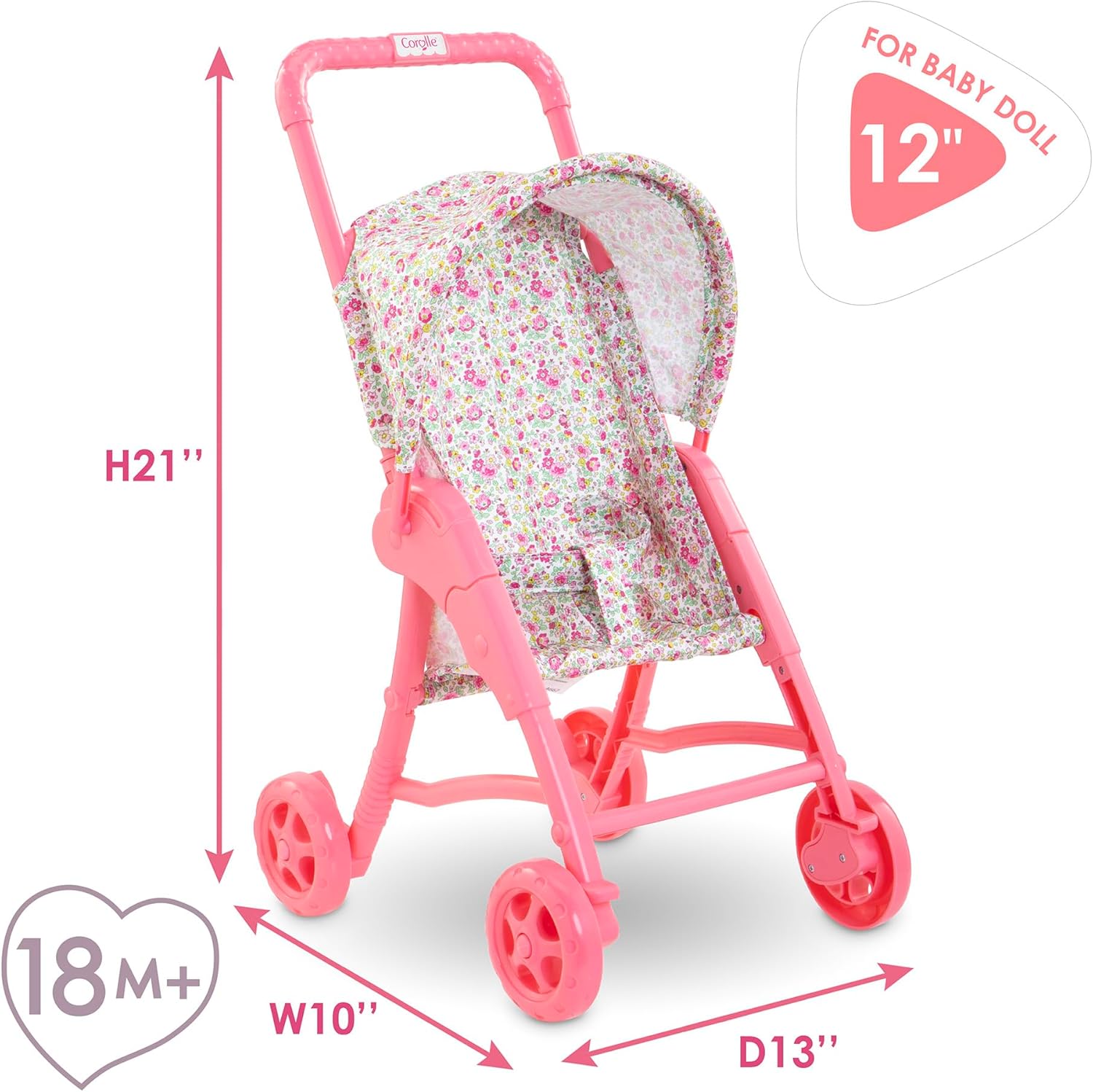 COCHE ROSA FLOREADO - 2