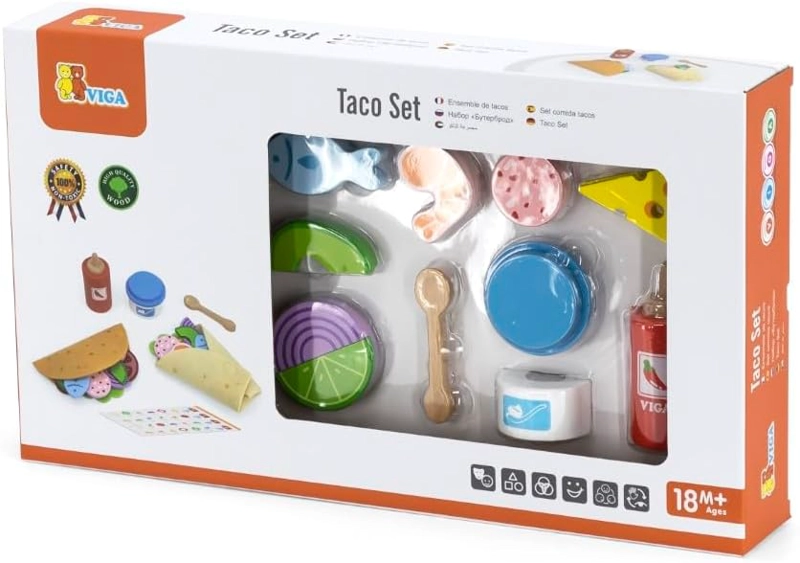 COMIDA TACO MADERA SET 27 PZ - 1