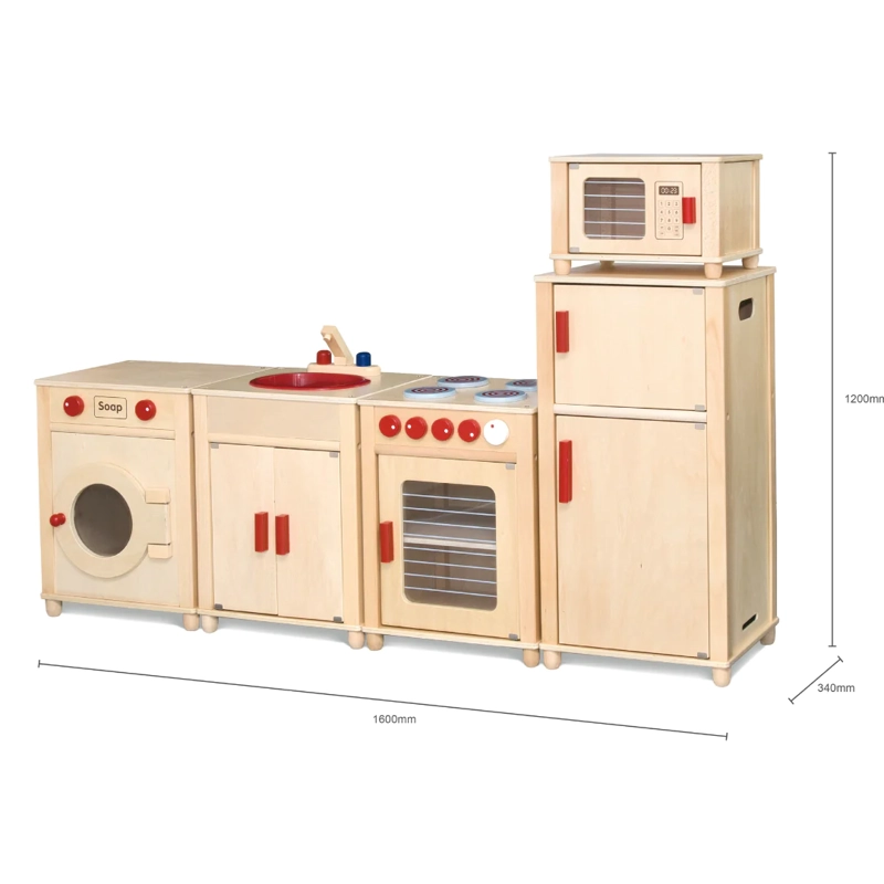 COCINA MUEBLES MADERA SET 5 PZ - 4