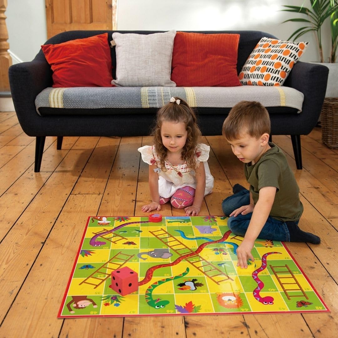 JUEGO DE MESA Y PUZLE SUELO SERPIENTE Y ESCALERAS - 3