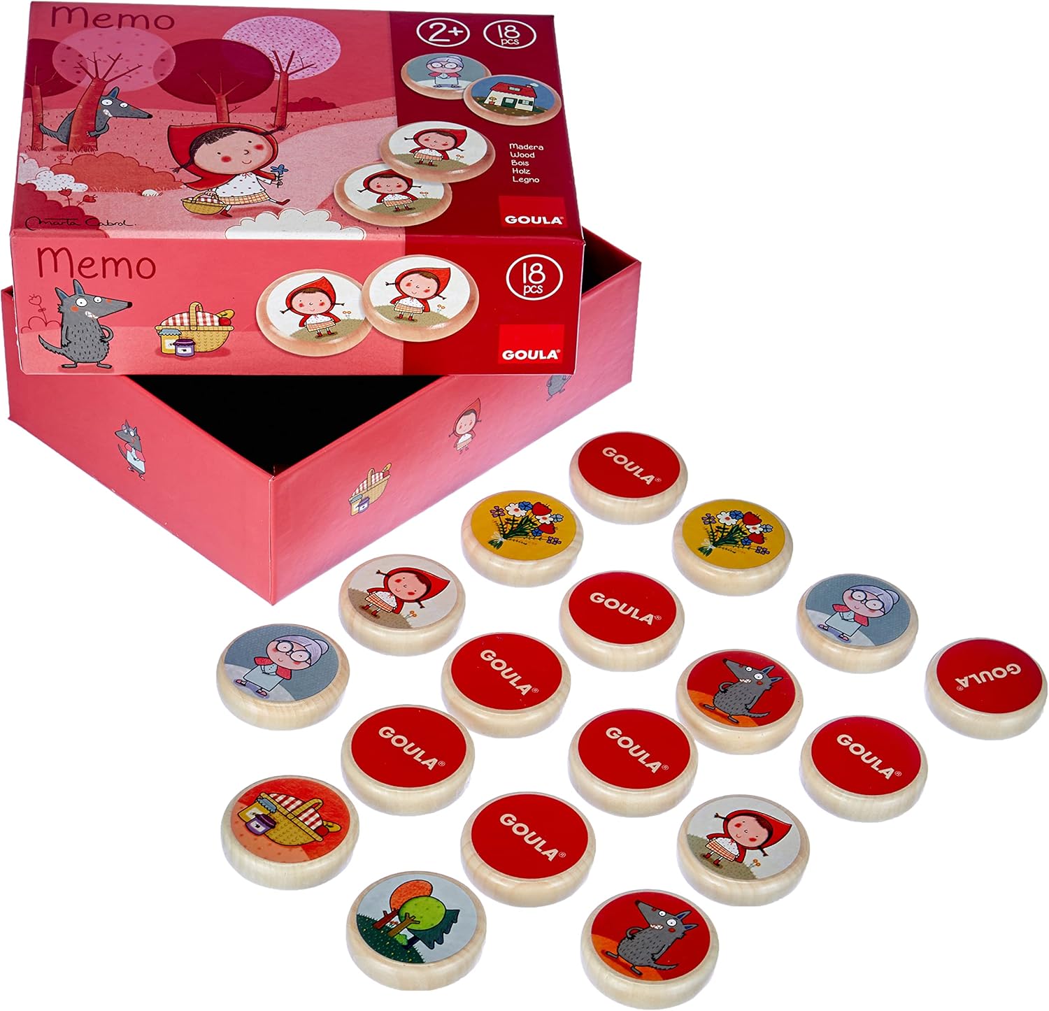 JUEGO DE MESA MEMORY CAPERUCITA ROJA - 1