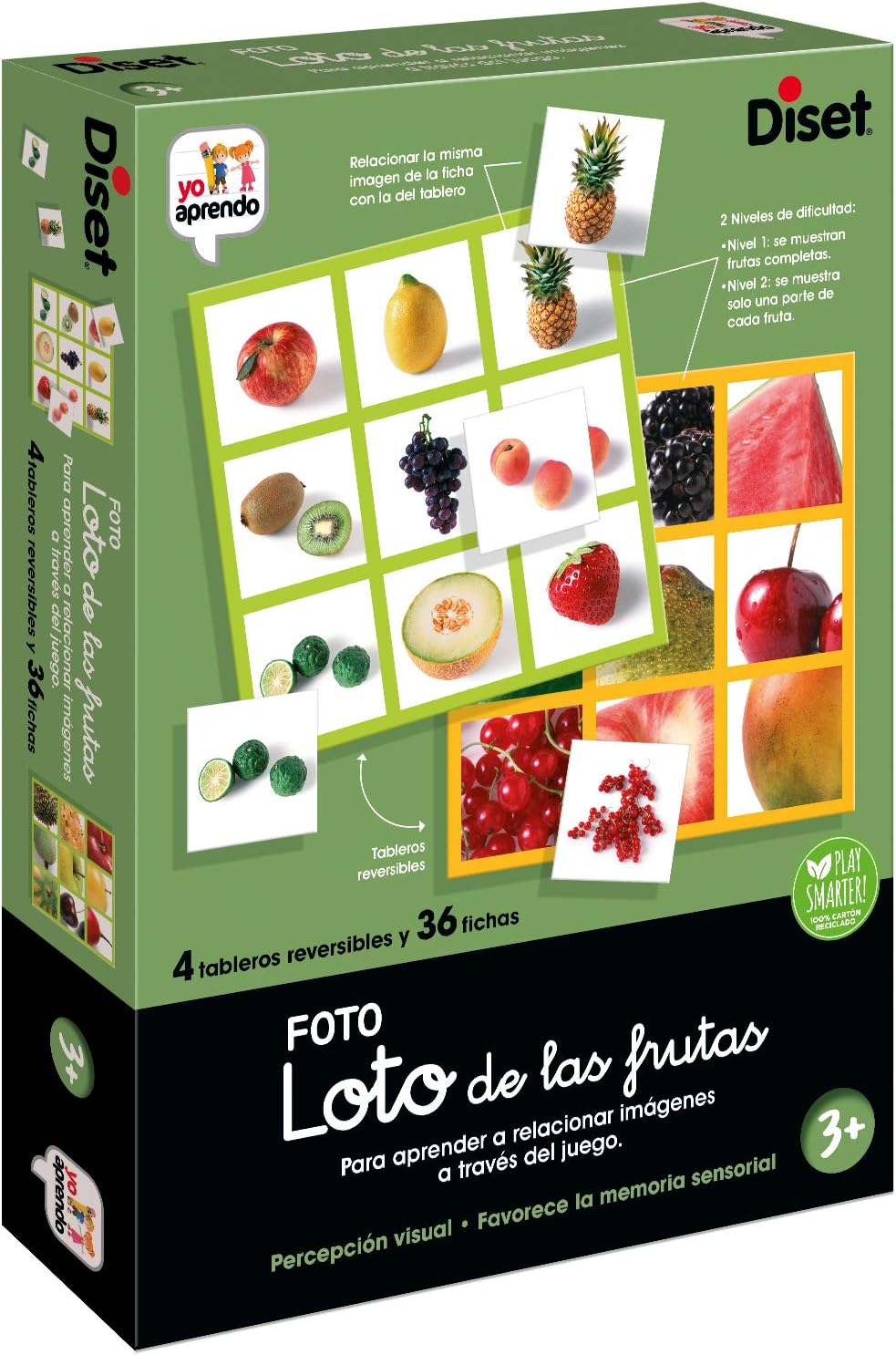 JUEGO DE MESA LOTO FOTO DE FRUTAS 40 PZ - 1