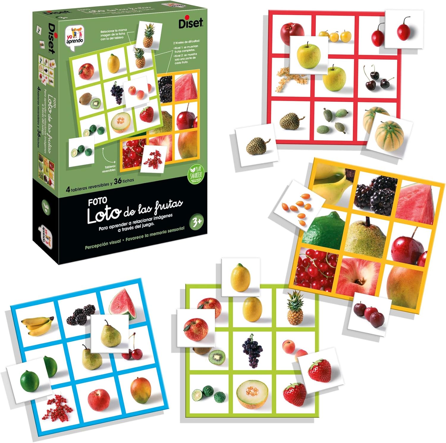 JUEGO DE MESA LOTO FOTO DE FRUTAS 40 PZ - 3
