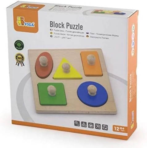 PUZLE MADERA TARUGO 5 PZ FORMAS - 1