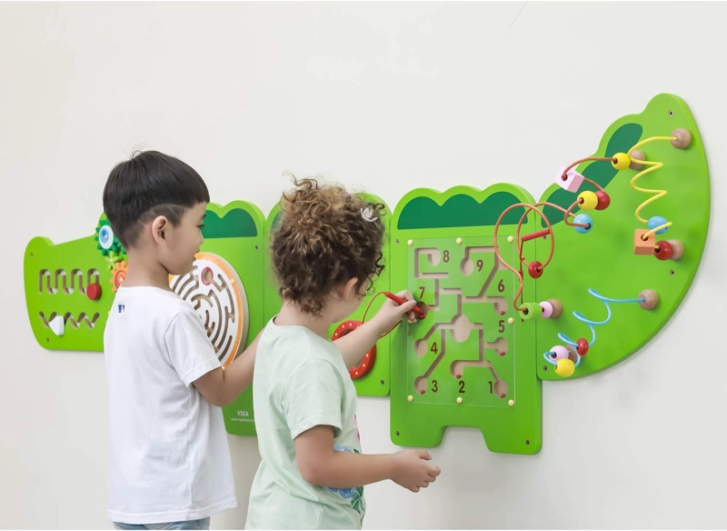 JUEGO PARED MADERA COCODRILO - 1